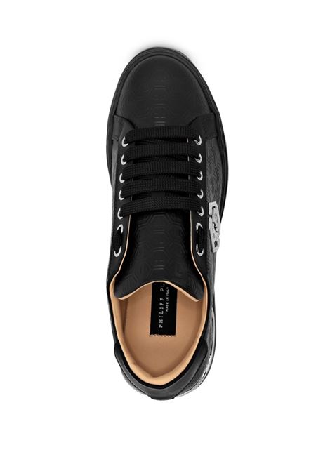 PHILIPP PLEIN Sneakers Low-Top Monogram In Nappa Nera - PHILIPP PLEIN