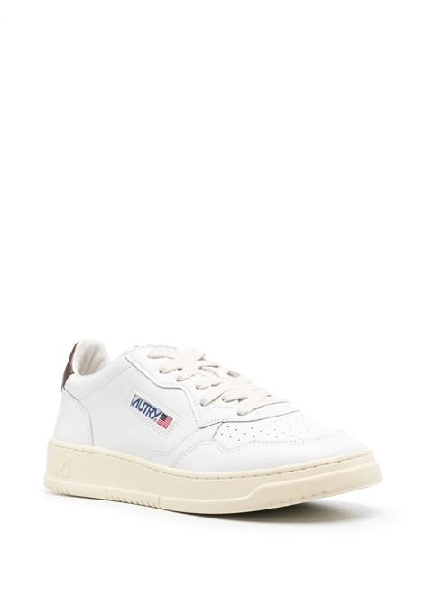 AUTRY Sneakers Medalist Low In Pelle Bianca E Marrone - AUTRY