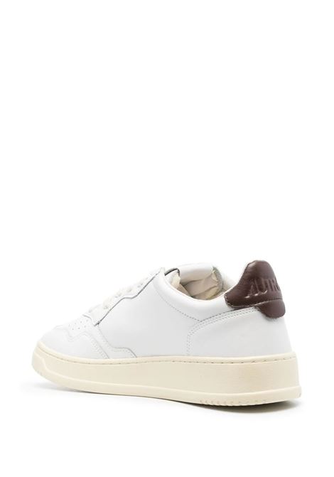 AUTRY Sneakers Medalist Low In Pelle Bianca E Marrone - AUTRY