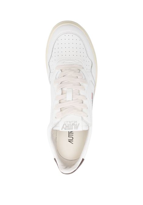 AUTRY Sneakers Medalist Low In Pelle Bianca E Marrone - AUTRY