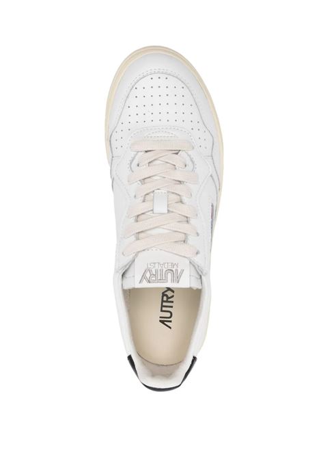 AUTRY Sneakers Medalist Low In Pelle Bianca E Nera - AUTRY