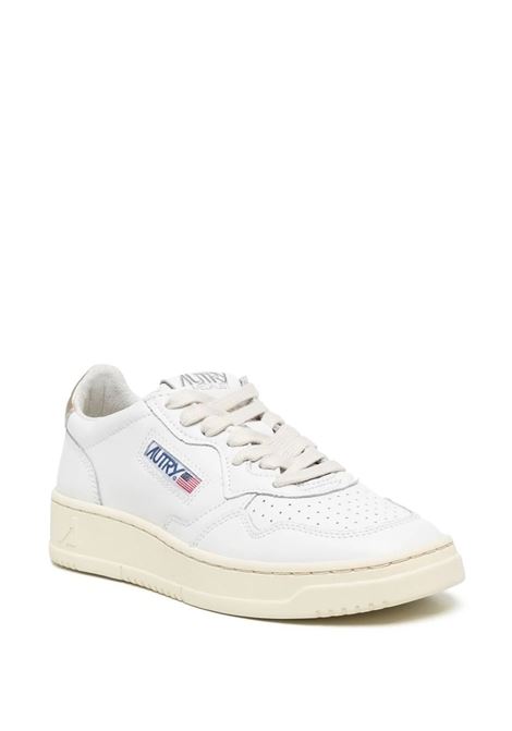 AUTRY Sneakers Medalist Low In Pelle Bianca E Oro - AUTRY