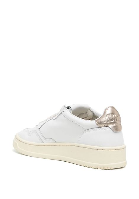 AUTRY Sneakers Medalist Low In Pelle Bianca E Oro - AUTRY