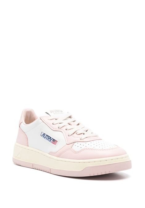 AUTRY Sneakers Medalist Low In Pelle Bianca E Powder - AUTRY