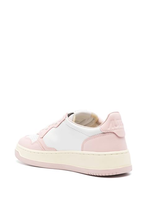 AUTRY Sneakers Medalist Low In Pelle Bianca E Powder - AUTRY