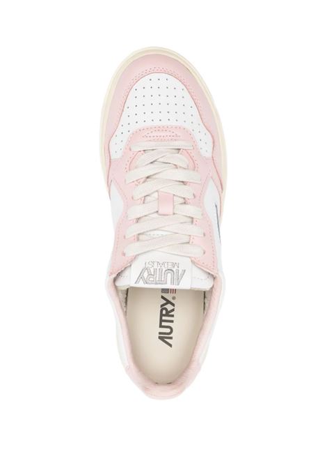 AUTRY Sneakers Medalist Low In Pelle Bianca E Powder - AUTRY