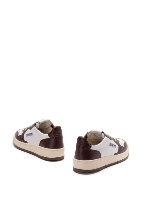 AUTRY Sneakers Medalist Low In Pelle Bicolor Bianca E Marrone - AUTRY