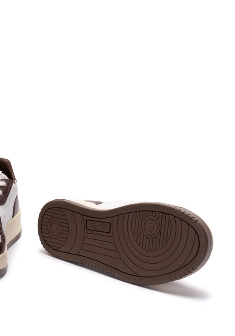 AUTRY Sneakers Medalist Low In Pelle Bicolor Bianca E Marrone - AUTRY