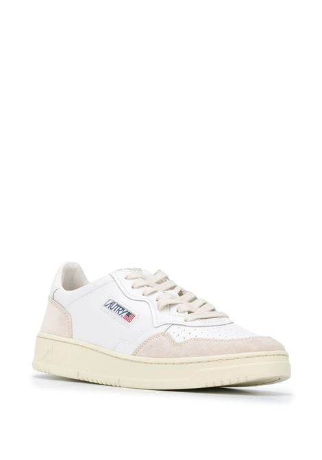 AUTRY Sneakers Medalist Low In Suede E Pelle Bianca - AUTRY