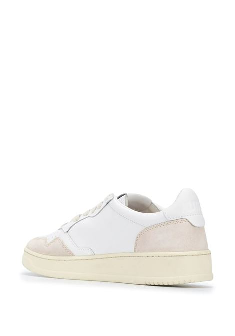 AUTRY Sneakers Medalist Low In Suede E Pelle Bianca - AUTRY