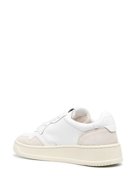 AUTRY Sneakers Medalist Low In Suede E Pelle Bianca - AUTRY