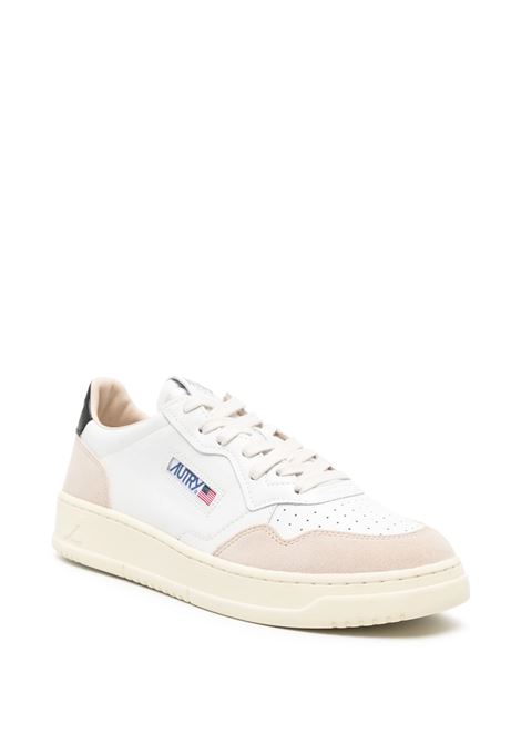 AUTRY Sneakers Medalist Low In Suede E Pelle Bianca E Nere - AUTRY