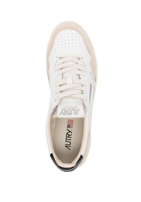 AUTRY Sneakers Medalist Low In Suede E Pelle Bianca E Nere - AUTRY