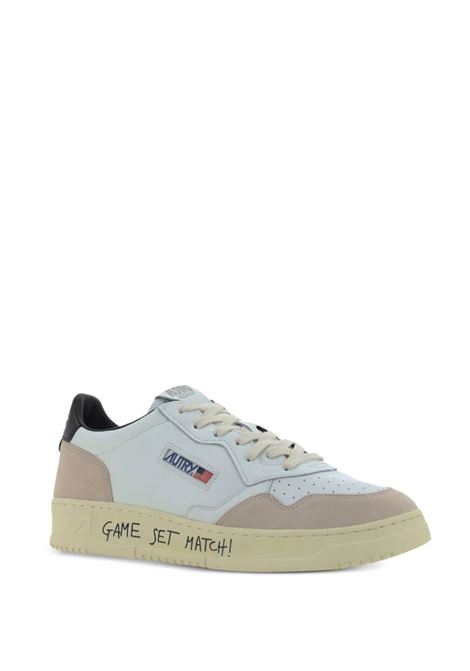 AUTRY Sneakers Medalist Low In Suede E Pelle Con Lettering - AUTRY