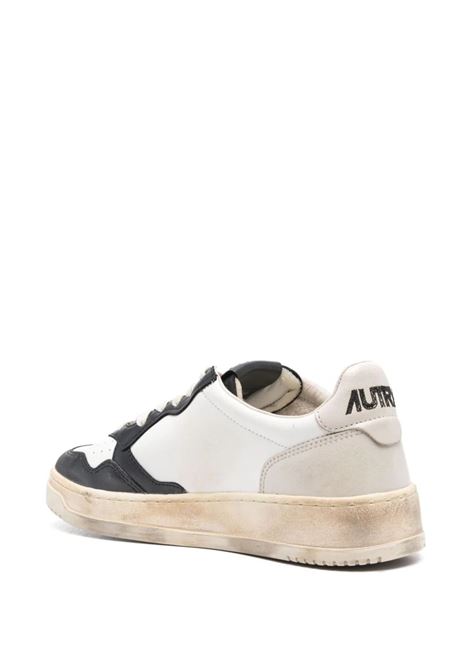 AUTRY Sneakers Medalist Low Super Vintage In Pelle Nera E Bianca - AUTRY