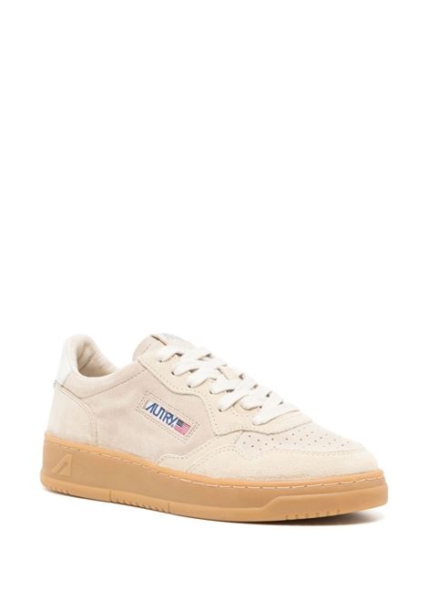 AUTRY Sneakers Medalist Low Super Vintage In Pelle Scamosciata Beige - AUTRY