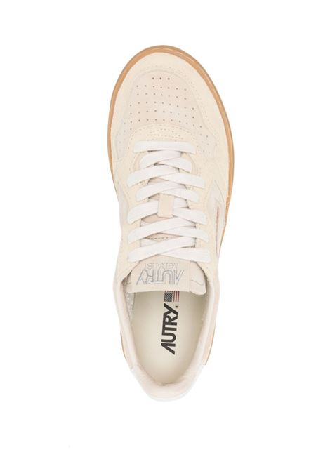 AUTRY Sneakers Medalist Low Super Vintage In Pelle Scamosciata Beige - AUTRY