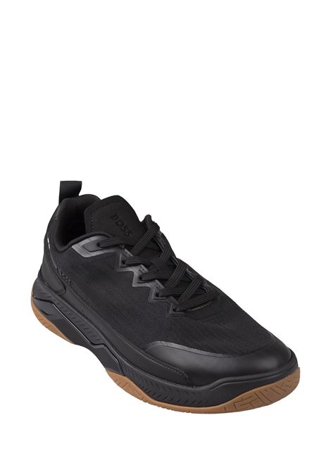 BOSS Sneakers Nere In Materiali Misti Con Suola Antiscivolo - BOSS