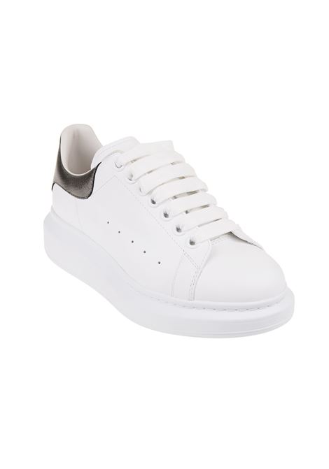 ALEXANDER MCQUEEN Sneakers Oversize Bianche Con Spoiler Grigio Scuro Metallizzato - ALEXANDER MCQUEEN