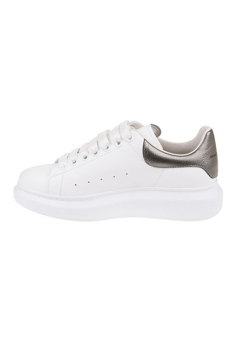 ALEXANDER MCQUEEN Sneakers Oversize Bianche Con Spoiler Grigio Scuro Metallizzato - ALEXANDER MCQUEEN