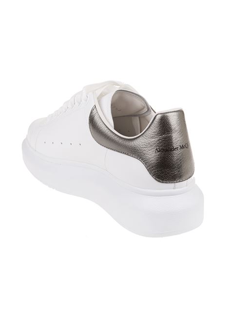 ALEXANDER MCQUEEN Sneakers Oversize Bianche Con Spoiler Grigio Scuro Metallizzato - ALEXANDER MCQUEEN
