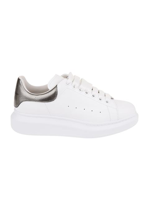 ALEXANDER MCQUEEN Sneakers Oversize Bianche Con Spoiler Grigio Scuro Metallizzato - ALEXANDER MCQUEEN