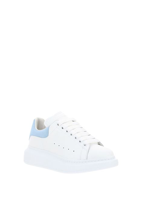 ALEXANDER MCQUEEN Sneakers Oversize Bianche Con Spoiler In Suede Blu Polvere - ALEXANDER MCQUEEN