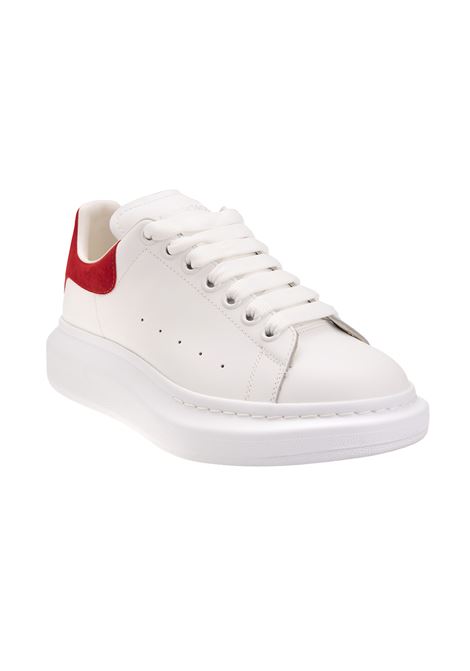 ALEXANDER MCQUEEN Sneakers Oversize Bianche Con Spoiler In Suede Rosso Lust - ALEXANDER MCQUEEN