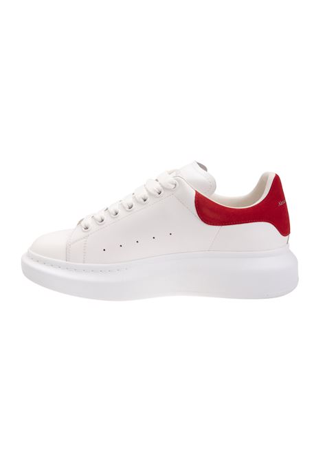 ALEXANDER MCQUEEN Sneakers Oversize Bianche Con Spoiler In Suede Rosso Lust - ALEXANDER MCQUEEN