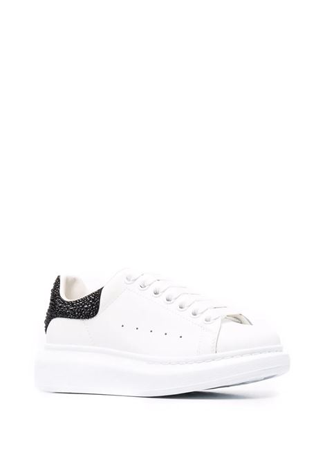 ALEXANDER MCQUEEN Sneakers Oversize Bianche Con Spoiler Nero Di Strass - ALEXANDER MCQUEEN