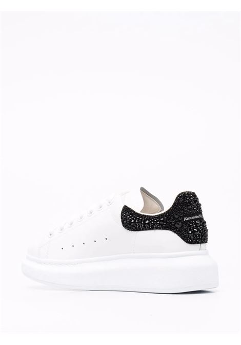 ALEXANDER MCQUEEN Sneakers Oversize Bianche Con Spoiler Nero Di Strass - ALEXANDER MCQUEEN