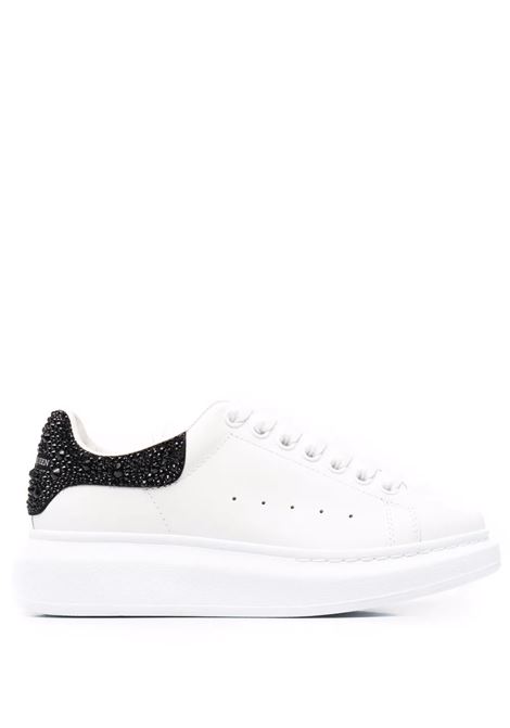 ALEXANDER MCQUEEN Sneakers Oversize Bianche Con Spoiler Nero di Strass - ALEXANDER MCQUEEN
