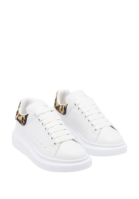 ALEXANDER MCQUEEN Sneakers Oversize In Bianco E Cavallino Leopardato - ALEXANDER MCQUEEN