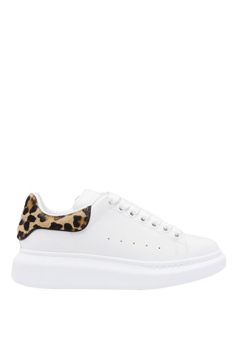 ALEXANDER MCQUEEN Sneakers Oversize In Bianco e Cavallino Leopardato - ALEXANDER MCQUEEN