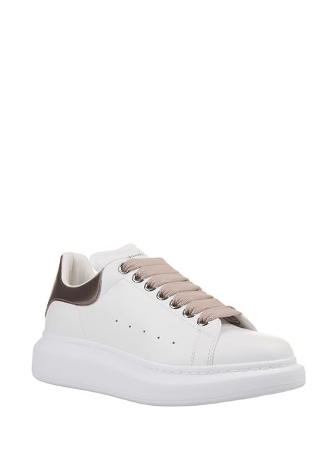 ALEXANDER MCQUEEN Sneakers Oversize In Bianco E Rosa Metallizzato - ALEXANDER MCQUEEN