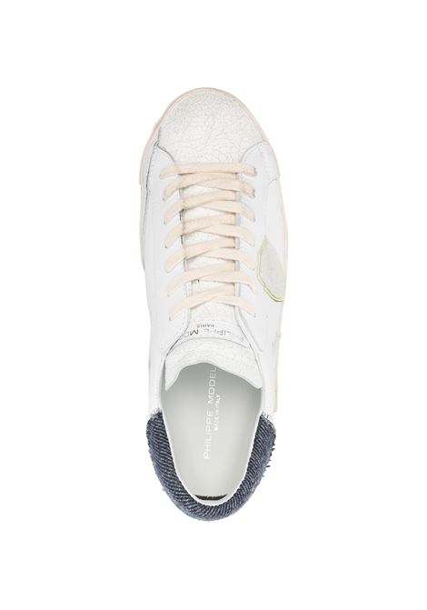 PHILIPPE MODEL Sneakers Prsx Bianche E Denim Blu - PHILIPPE MODEL