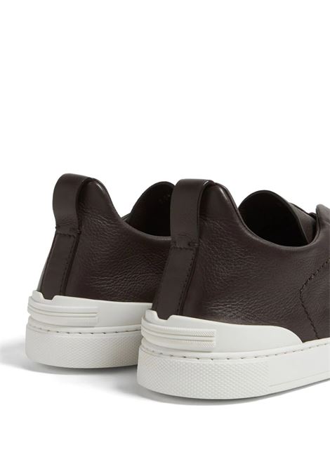 ZEGNA Sneakers Triple Stitch SECONDSKIN Marrone Scuro - ZEGNA