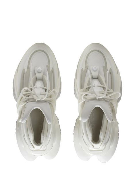 BALMAIN Sneakers Unicorn Bianche In Pelle E Neoprene - BALMAIN