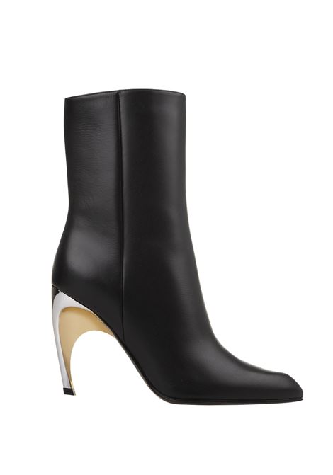 ALEXANDER MCQUEEN Stivaletti Armadillo In Nero/Oro/Argento - ALEXANDER MCQUEEN