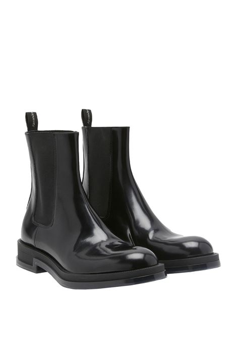 ALEXANDER MCQUEEN Stivaletti Chelsea Float In Nero/Trasparente - ALEXANDER MCQUEEN