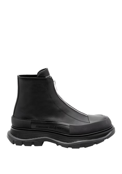 ALEXANDER MCQUEEN Stivaletti Zip Tread Slick in Nero - ALEXANDER MCQUEEN
