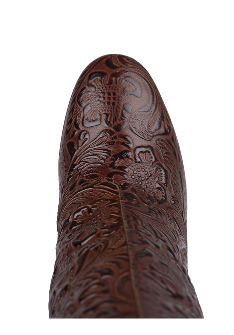 SKORPIOS Stivali Adriana Borgia In Pelle Marrone Pecan - SKORPIOS