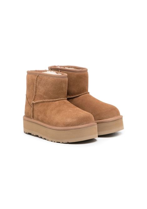 UGG KIDS Stivali Classic Mini Con Plateau Chestnut - UGG KIDS