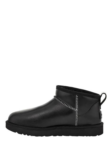 UGG Stivali Classic Ultra Mini Leather Regenerate Neri - UGG