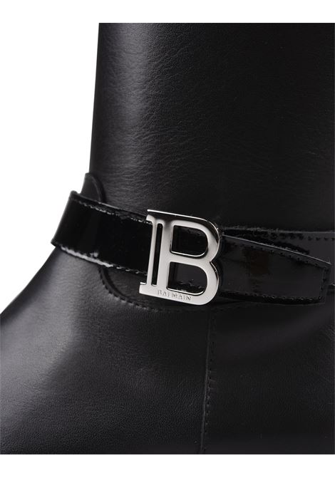 BALMAIN KIDS Stivali Neri Con Logo Monogramma - BALMAIN KIDS