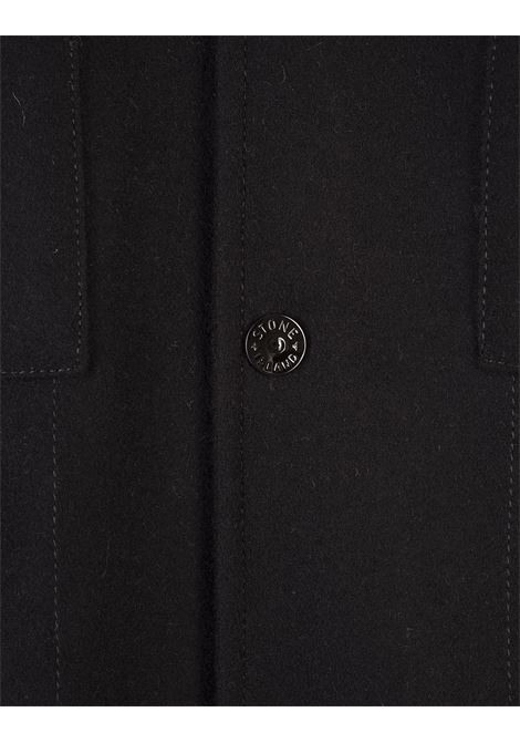 STONE ISLAND Giacca In Flanella Nera - STONE ISLAND