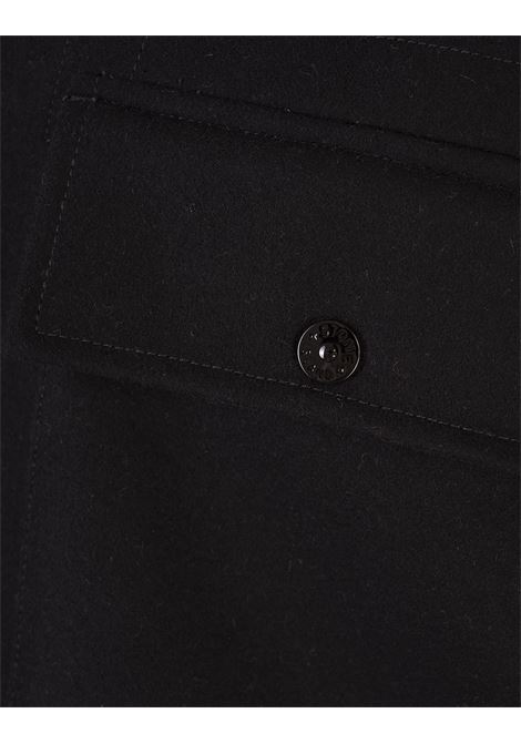 STONE ISLAND Giacca In Flanella Nera - STONE ISLAND