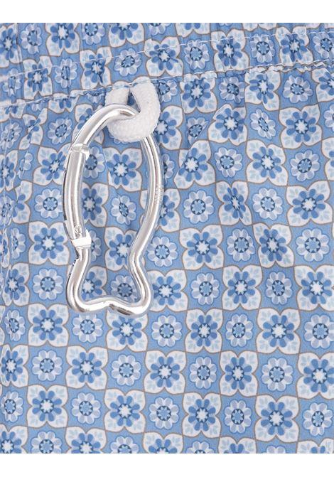 FEDELI Swim Shorts Azzurri Con Pattern Di Fiori - FEDELI