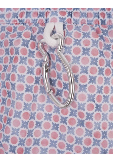 FEDELI Swim Shorts Con Micro Pattern Di Pois E Fiori - FEDELI