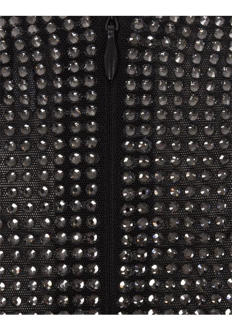 GIUSEPPE DI MORABITO T-Shirt A Maniche Lunghe Nera Con Dettaglio Strass All-Over - GIUSEPPE DI MORABITO